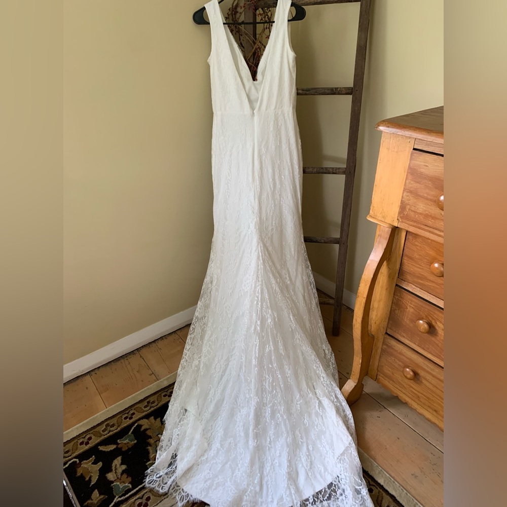 Elegant White Lace Gown